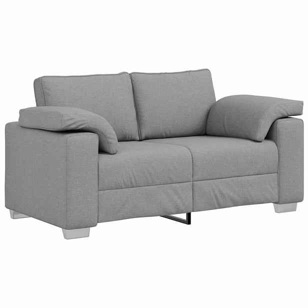 vidaXL Dvojsedačka Světle šedá 160 cm textil