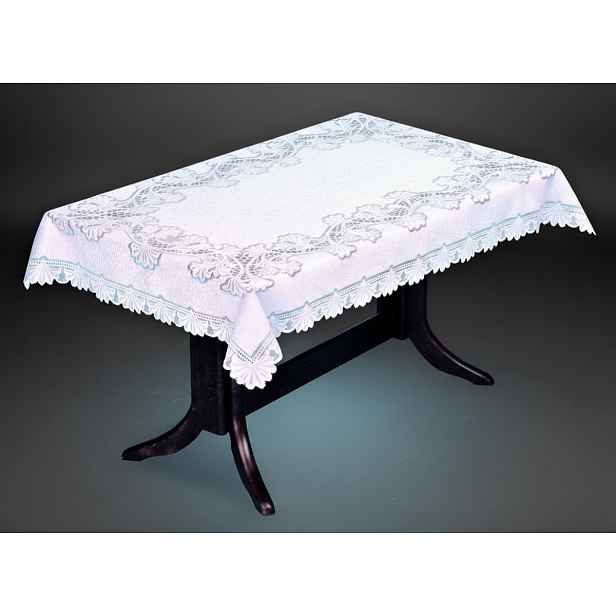Žakárový ubrus LADA více rozměrů bílá MyBestHome Rozměr: 160x120 cm