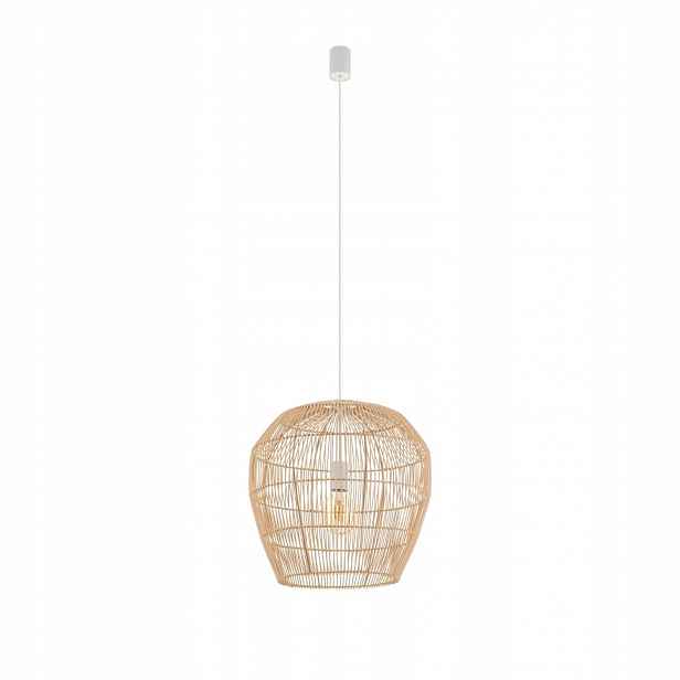 Závěsná lampa béžová Haiti nad jídelní stůl Nowodvorski