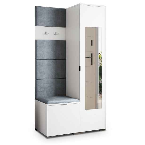 MASSENO MODERNÍ PŘEDSÍŇOVÁ SESTAVA VIRA, 95/181/51 cm, bílá