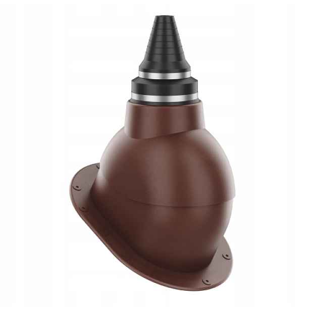 Anténní průchod těsného střešního průchodu Ploché Krytiny Bronz 8017