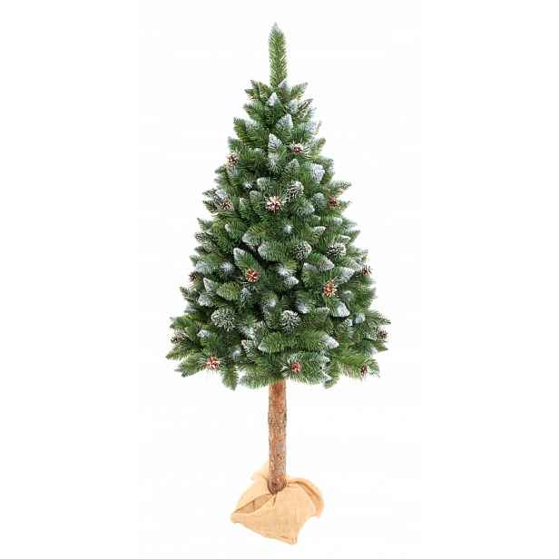 Umělý Vánoční Stromeček Diamantový Na Kmeni Šišky 180 cm