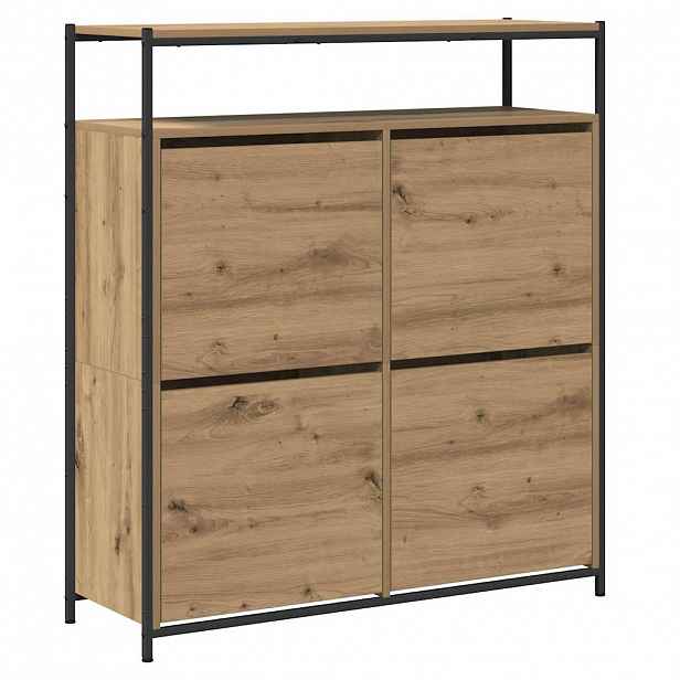 vidaXL Skříň na obuv 100 x 34 x 112 cm Kompozitní dřevo Dub artisan