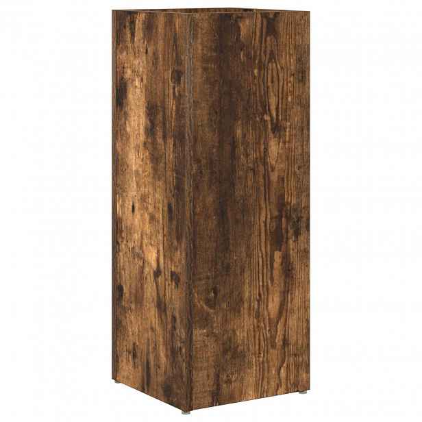 vidaXL Stojan na slunečníky s úložištěm Kouřový dub 25 x 24,5 x 64 cm