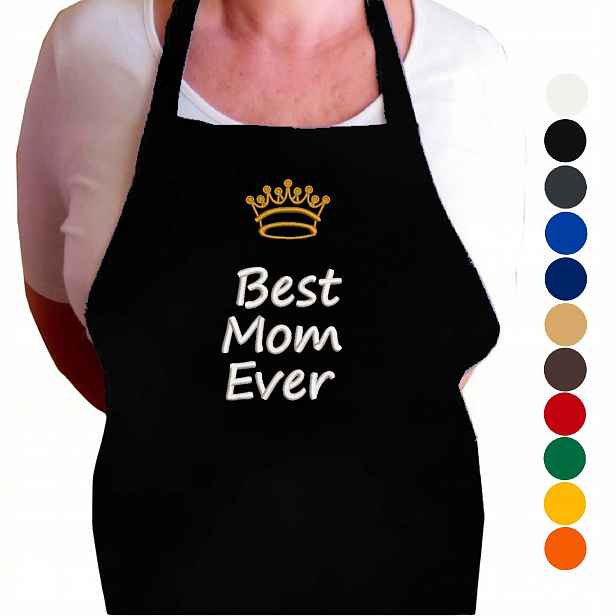 Kuchyňská Zástěra Best Mom Ever Dárek Na Svátek Matek Pro Matku Tchýni