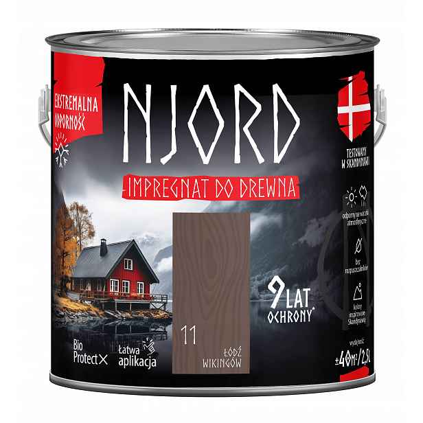 Njord Ochranná A Dekorativní Impregnace Na Dřevo 2,5L Loď Vikingů