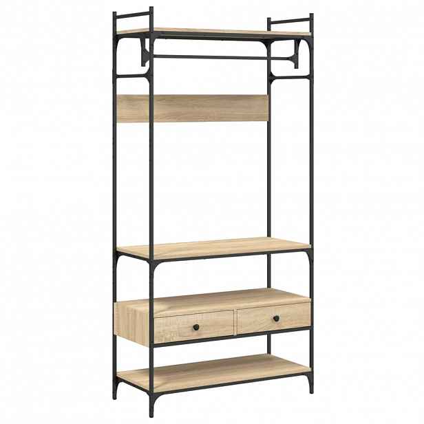 vidaXL Stojan na oblečení se zásuvkami dub sonoma 89 x 39 x 184,5 cm