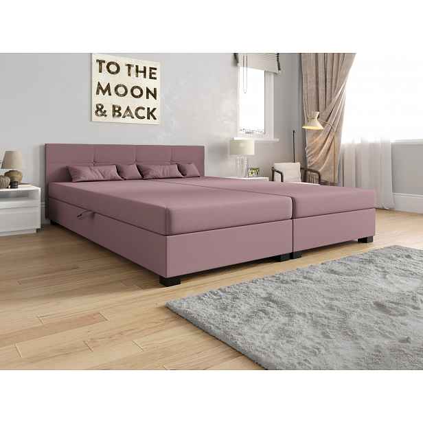 Americká postel s úložným prostorem 160x200 ROSIE 16 - růžová