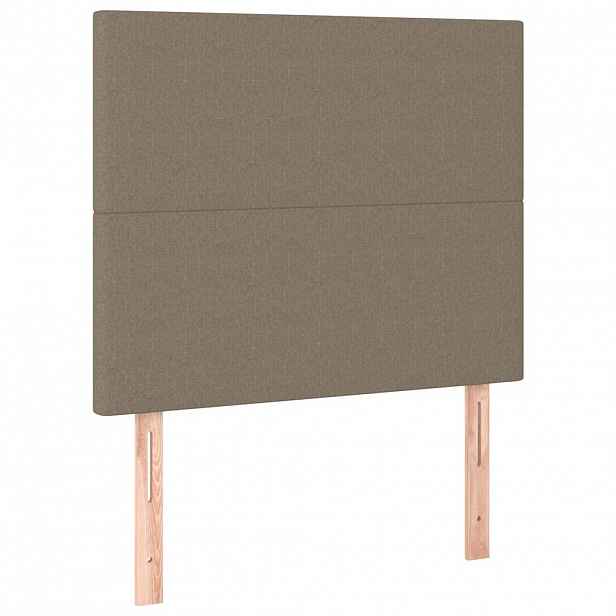 vidaXL Čelo postele béžové 80x5x118/128 cm látkové