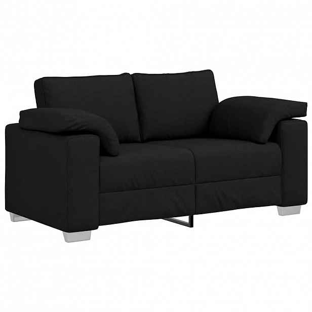 vidaXL Dvojsedačka Černý 160 cm textil
