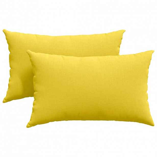 vidaXL Pohovkové polštáře 2 ks textil Světlá žlutá 50 x 30 cm