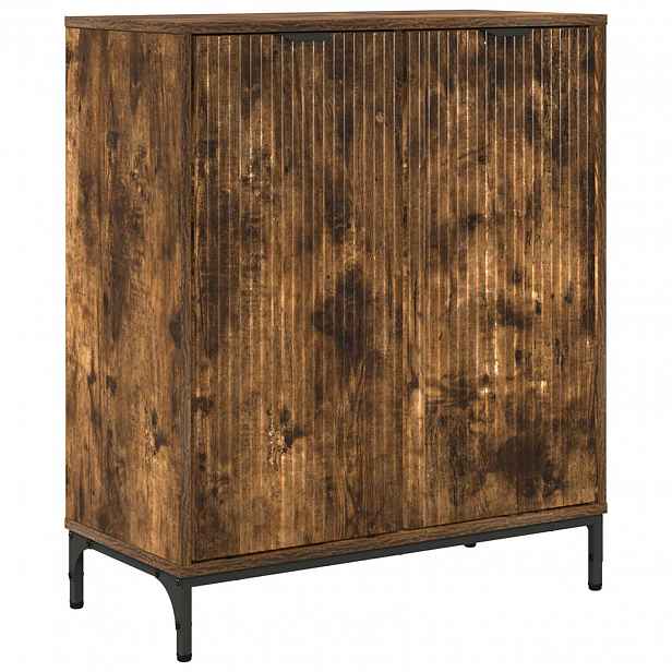 vidaXL Servírovací skříň Kouřový dub 69,5 x 33 x 82 cm