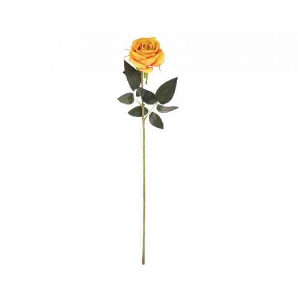 Umělá květina Růže 76 cm, žlutá