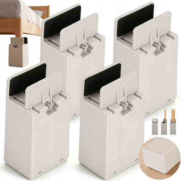 4X Nábytková Noha 10 CM K Posteli, Židle, Nábytek, Skříňky, Komody, Nosnost 500 Kg