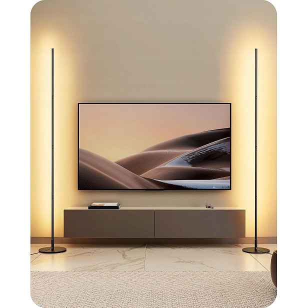 Edishine sada 2 x stojací Led lampa 146 cm stmívatelná, moderní podlahová