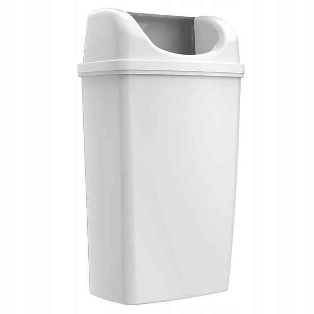 Nástěnný koš na odpadky 25 l Barva Bílá Abs