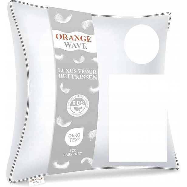 Polštář na spaní z peří a přírodního peří 60x60 cm 800 g Barva Bílá