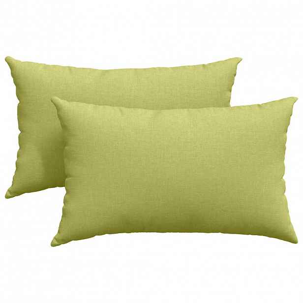vidaXL Pohovkové polštáře 2 ks textil Světlá zelená 50 x 30 cm