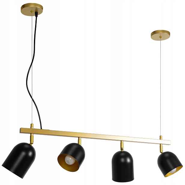Závěsné Stropní Svítidlo Kovová Černá Black Gold