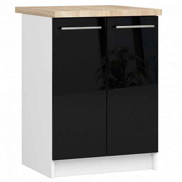RAUMHIRSCH FURNITURE SPODNÍ SKŘÍŇKA bílá, černá lesklá 85/60/46