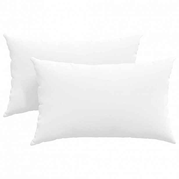 vidaXL Pohovkové polštáře 2 ks textil Bílá 50 x 30 cm