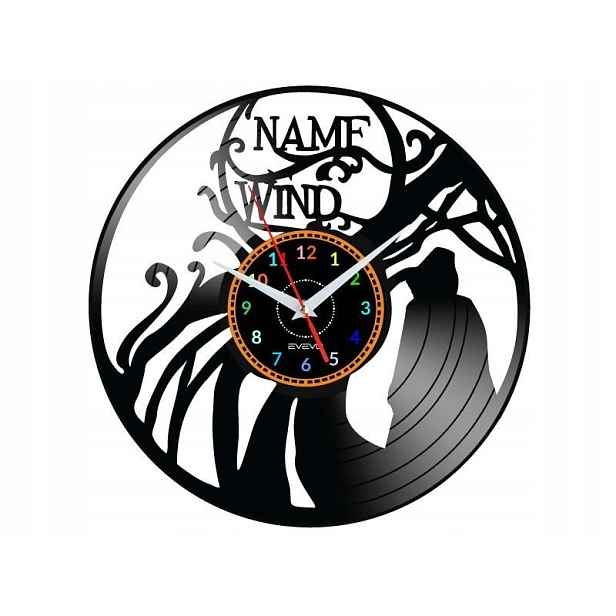The Name Of The Wind Nástěnné Hodinymoderní Vinylová Deska S Vínem