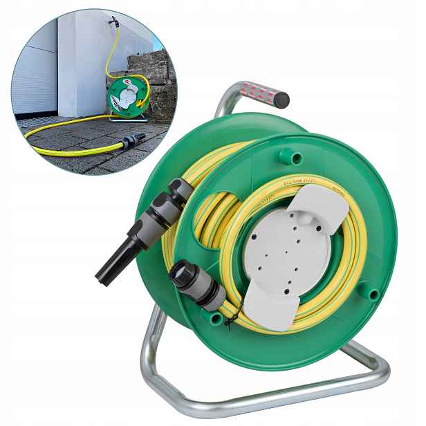 Buben na hadice W 3220 20 m 1/2" ocelový stojan stříkací tryska rolovací