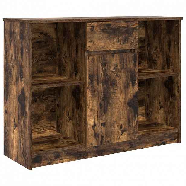 vidaXL Příborník se zásuvkou Kouřový dub 101x35x76 cm kompozitní dřevo