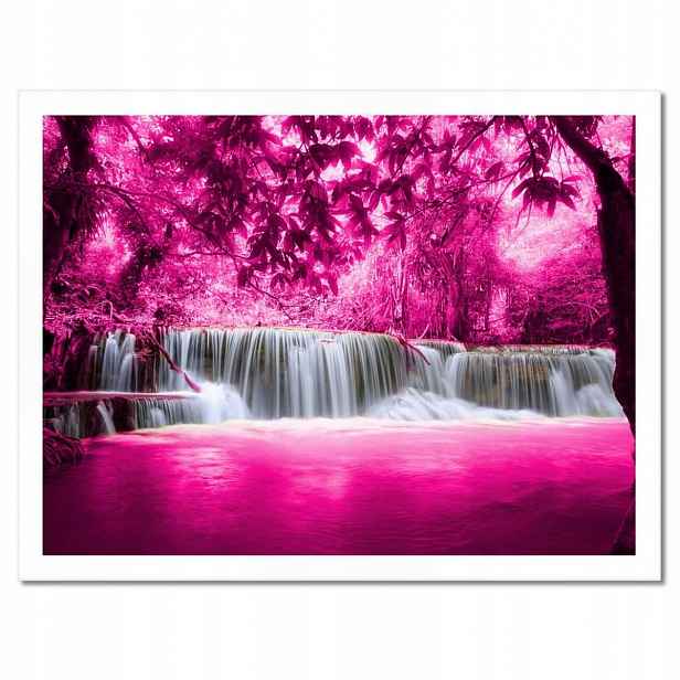 Plakáty v rámu 40x30 Růžový vodopád Krajina