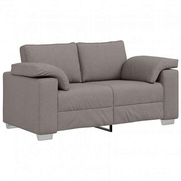 vidaXL Dvojsedačka Taupe 160 cm textil