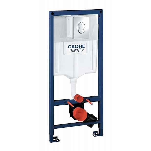 Grohe Rapid SL - Předstěnová instalace pro závěsné WC, tlačítko Skate Air, chrom 38763001