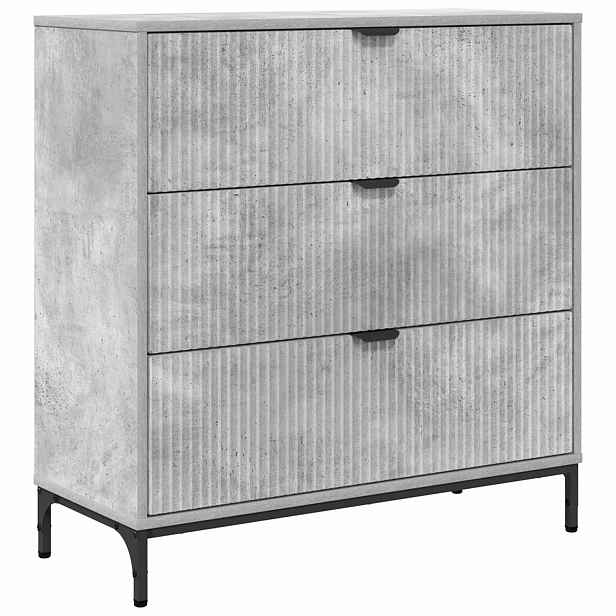 vidaXL Servírovací skříň Betonově šedá 79,5 x 33 x 82 cm