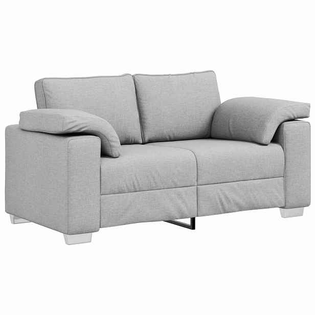 vidaXL Dvojsedačka Oblačno šedá 160 cm textil