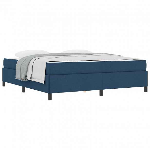 vidaXL Postel s boxspringem Modrá 180 x 200 cm textil