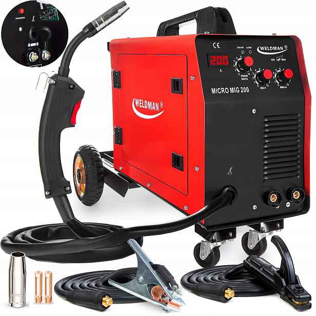 Poloautomatický Svařovací Stroj Weldman Micro Mig 200 Mag Mma 230V 200A Alu Igbt