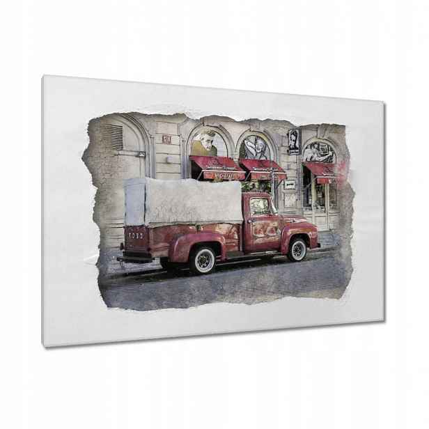 Obrazy 120x80 Červený PickUp z Usa