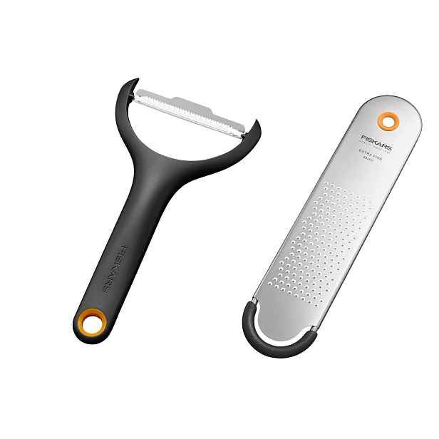 Fiskars Kuchyňská sada Struhadlo jemné očka Škrabka na zeleniny