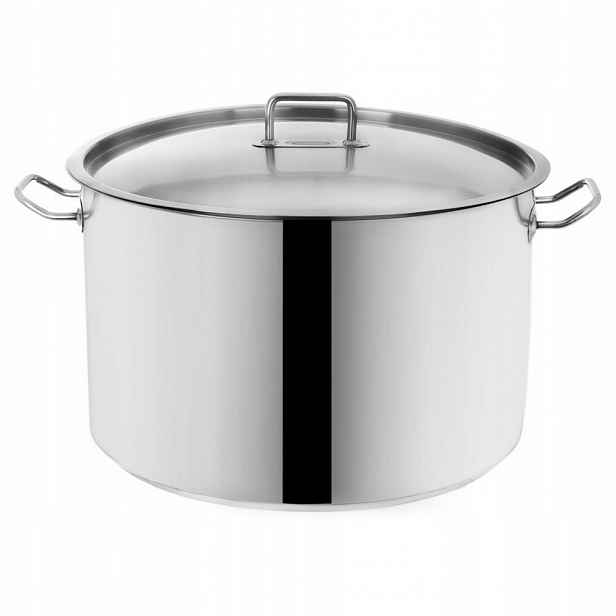 Hrnec Ocelový Premium Velký na vaření Gastronomický s víkem 40 cm 30 l