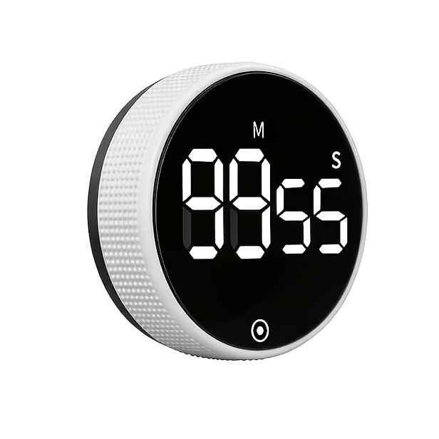 TEMU Magnetický kuchyňský časovač s velkým LED digitálním displejem, odpočítávací/počítací vizuální časovač, 3 úrovně nastavitelné hlasitosti, 3