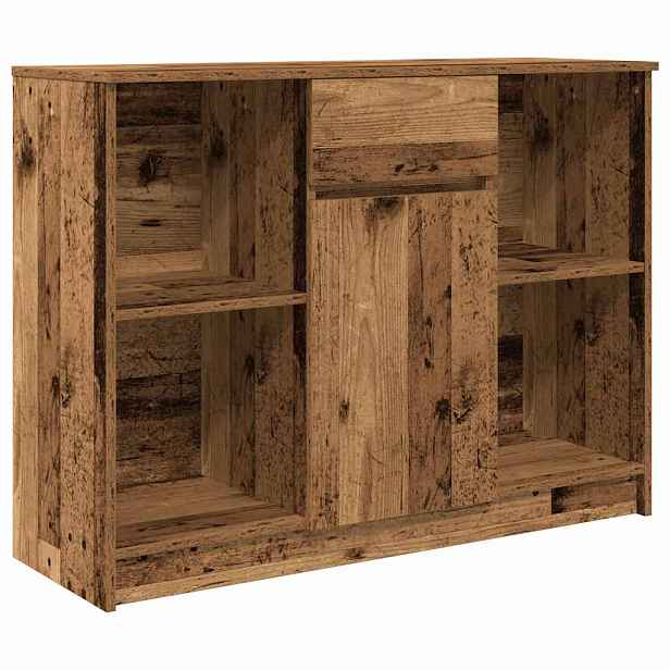 vidaXL Příborník se zásuvkou Staré dřevo 101x35x76 cm kompozitní dřevo