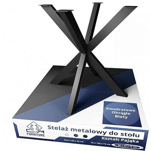 Noha Kovová Konstrukce Pro Konferenční Stolek Lavice Pavouk Loft Černá