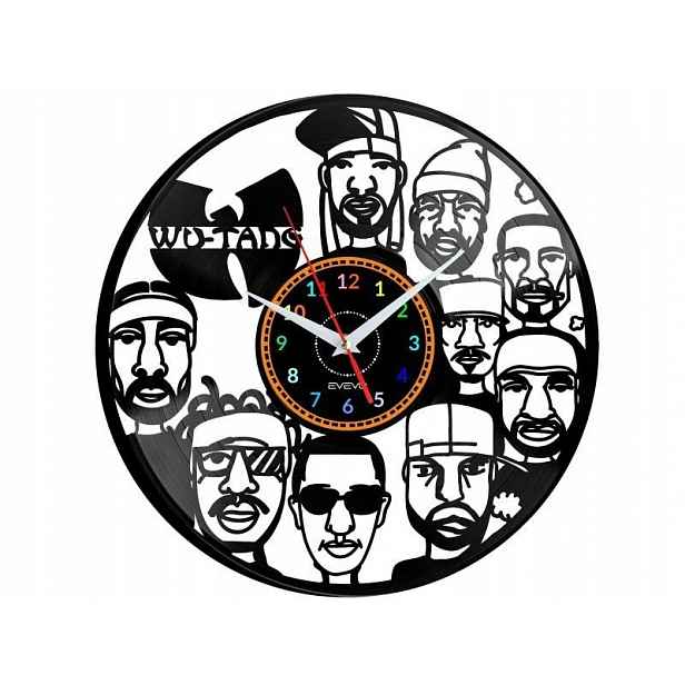 Rap Band Dárek Originální dekorace do domu Hodiny z vinylové desky