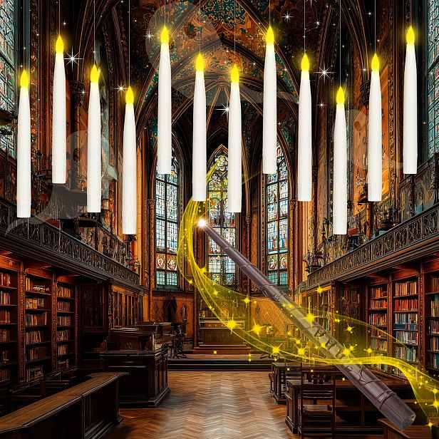 Lampička S Plovoucí Svíčkou Led Dekorace Harry Potter Magic Wand 12 Ks