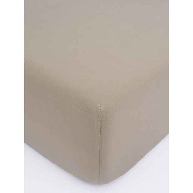 MKLuzkoviny.cz Jersey prostěradlo Classic 140 x 200 cm – šedohnědá