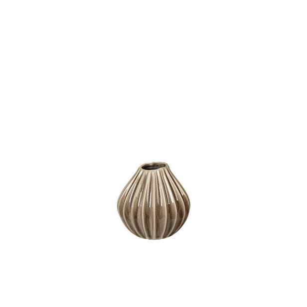 Váza 15 cm Broste WIDE - šedohnědá