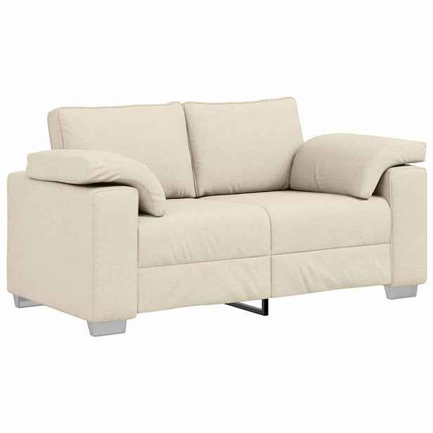 vidaXL Sofa pro dvě osoby Béžová 160 cm Lněná směs