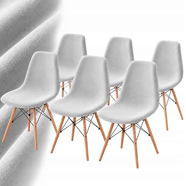 Potah Na Skandinávské Křeslo 6 Ks Velur Premium Elastický Plyš