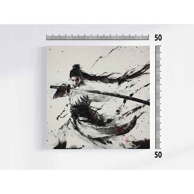 Obraz Na Plátně Canvas Japonsko Asie Žena Bojovnice Katana 50x50