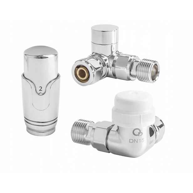 termostatický ventil 1/2" axiální Diamond, levý, chrom