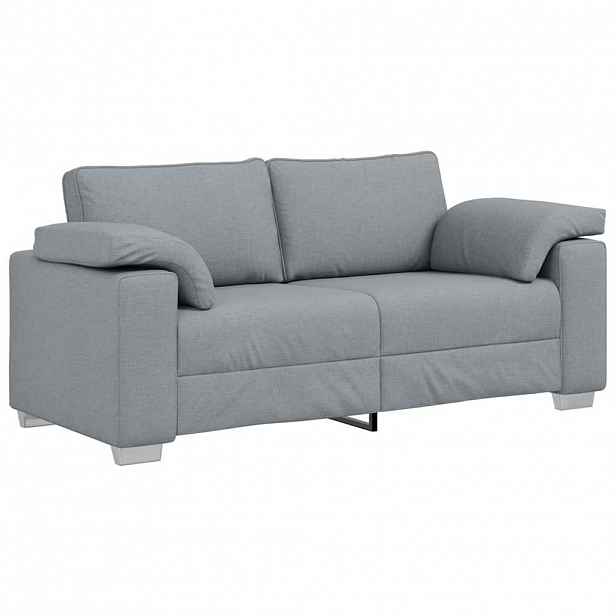 vidaXL Dvojsedačka Světle šedá 180 cm textil